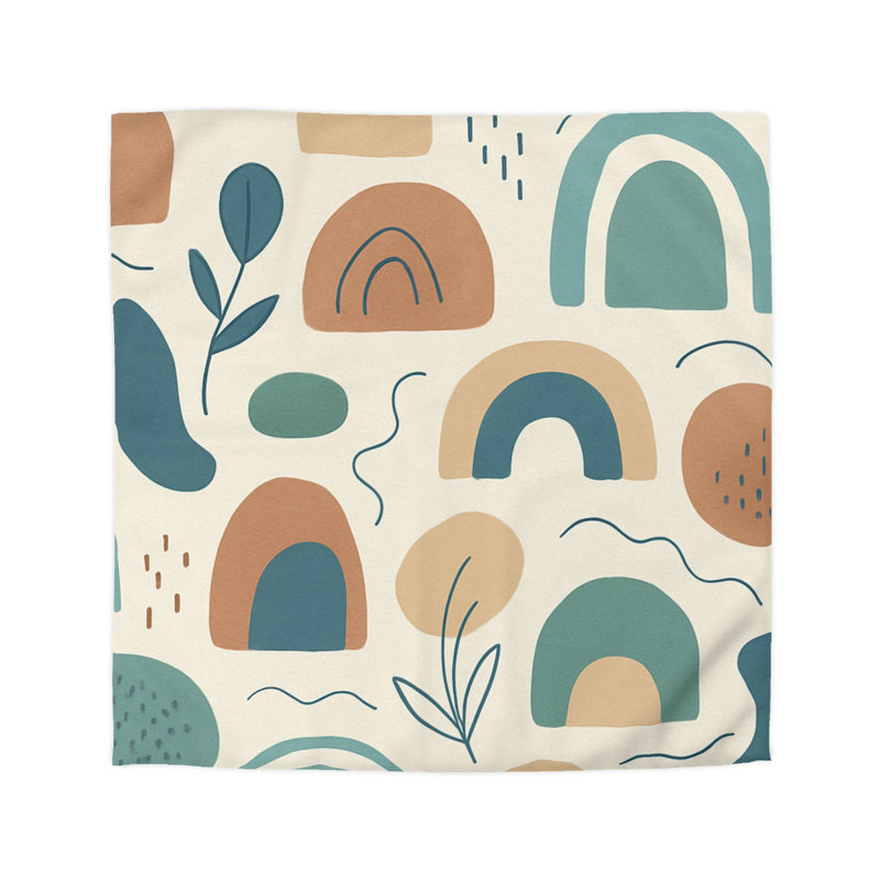  Duvet Covers No 1 Single Piece, Queen Duvet Cover, White/Brown