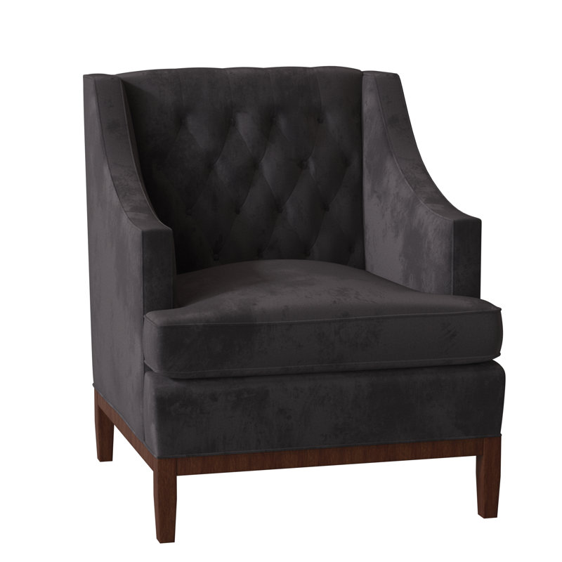 Carmel Tufted Armchair, Aubrey Aegean, Burnished Brown