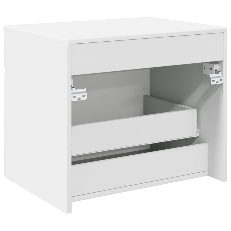 Engineered Wood Bathroom Cabinet, High Gloss White