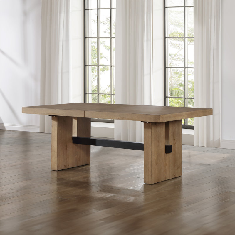 Ensemble de salle à manger Rickye, 5 pièces: table, 4 chaises, Brun / Gris