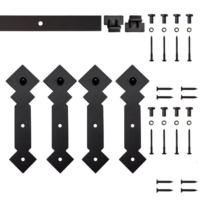 Diamond Mini Standard Double Track Barn Door Hardware Kit