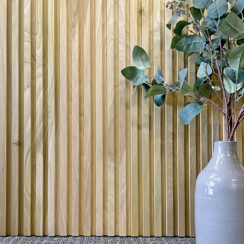 Panneaux muraux à lattes 5,5 po x 72 po en bois brut (paquet de 4), 72", Peuplier