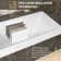 54" W X 32'' D Alcove Rectangular Bathtub Drop-in Soaking Left Drain Tub 3-Wall Acrylic White Bathroom Tub with Integrated Overflow