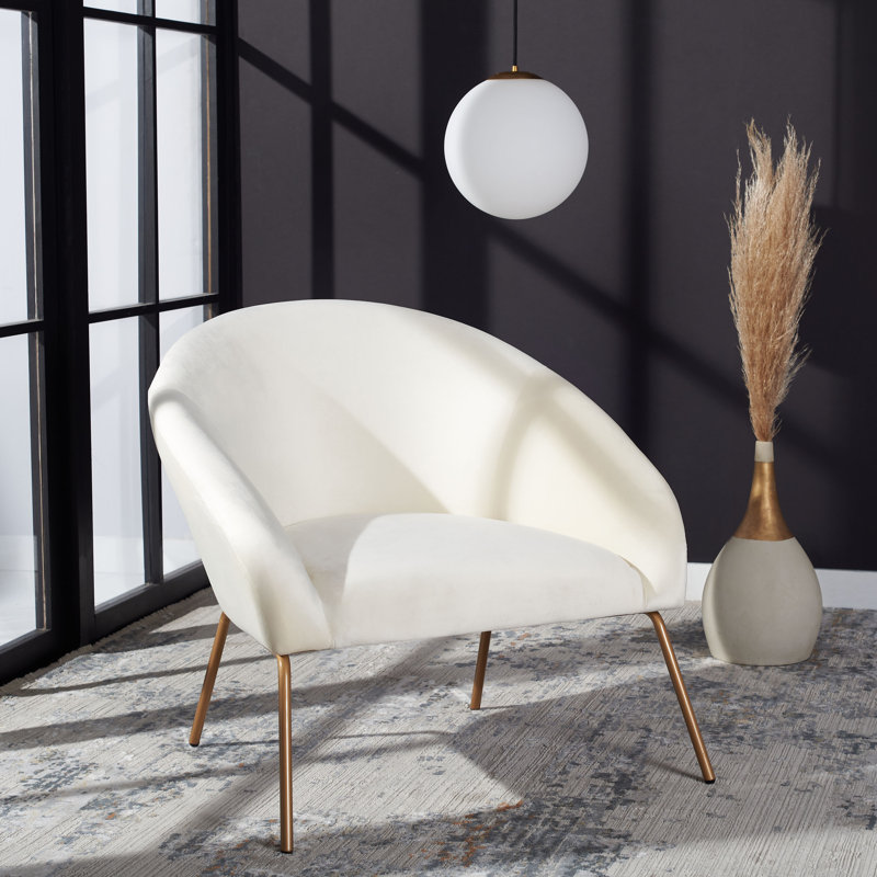 Andelain Velvet Armchair, Cream Velvet