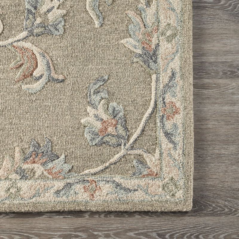 Munz Handmade Traditional Natural Wool Indoor Area Rug, Rectangle 5' x 7'