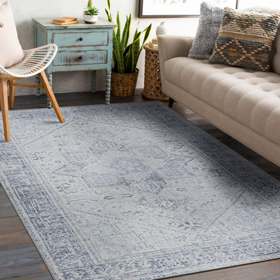 Tapis bleu / ivoire Somona