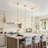 1-Light Dome Ribbed Glass Texture Pendant-130737681