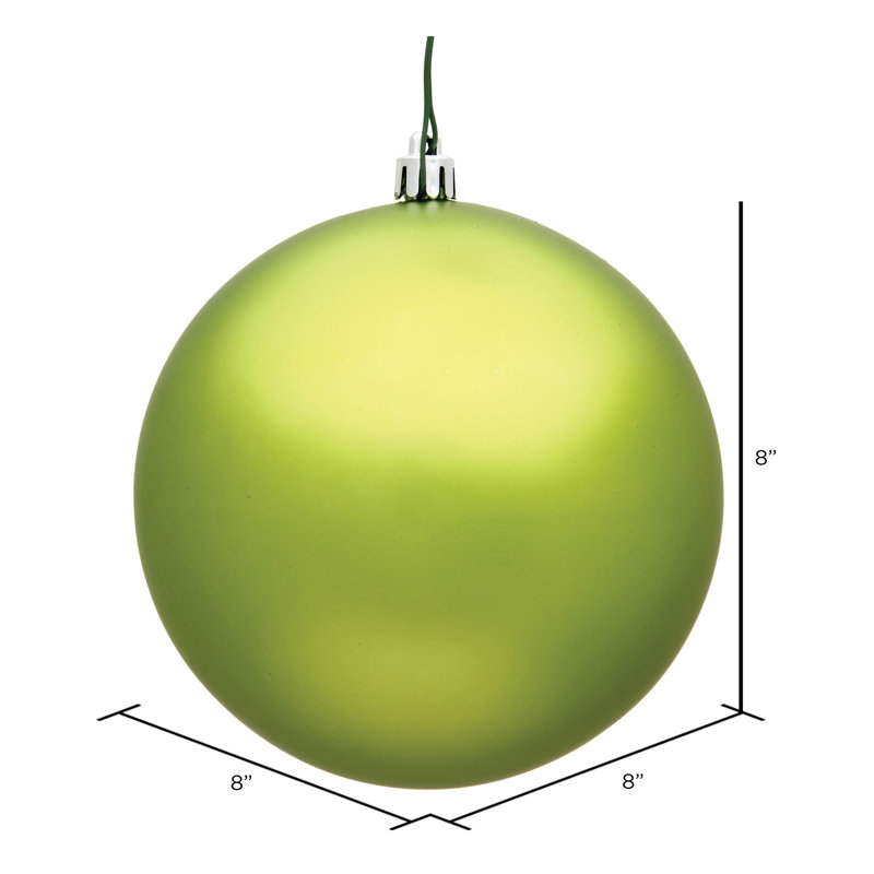 Ornement boule des Fêtes seulement, H 8 po x l 8 po x P 8 po, Lime