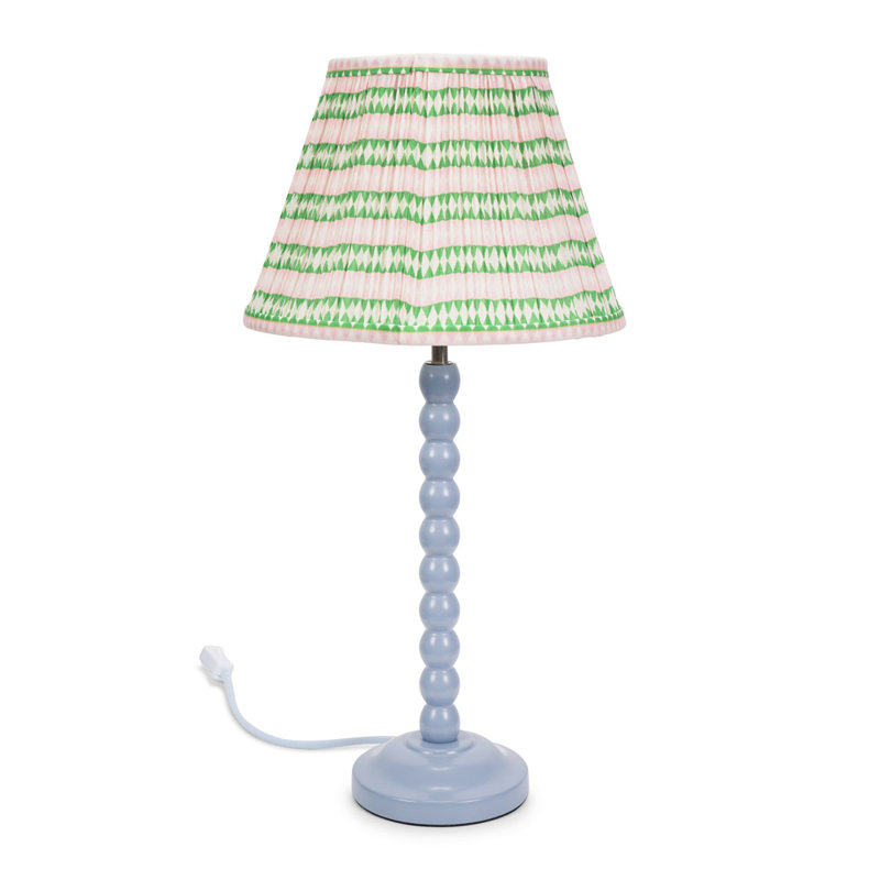 Cheyeanne Wood Table Lamp, Blue