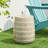 18.5"H Multi-Functional MGO Faux Travertine Garden Stool Or Planter Stand Or Accent Table