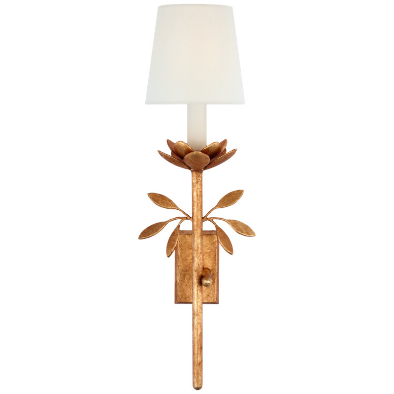 Clementine 1 - Light Candle Wall Light, Antique Gold Leaf