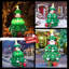 Arbre de Noël accrocheur avec père Noël et 2 boîtes-cadeaux gonflables