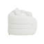 Novy Sofa, 4 Accent Pillows, White Sherpa, Gold, 93 Inch