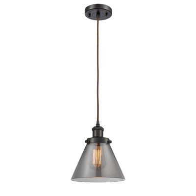 Mini-luminaire suspendu à cordon 1 lumière 8 po Ballston Urban Cone