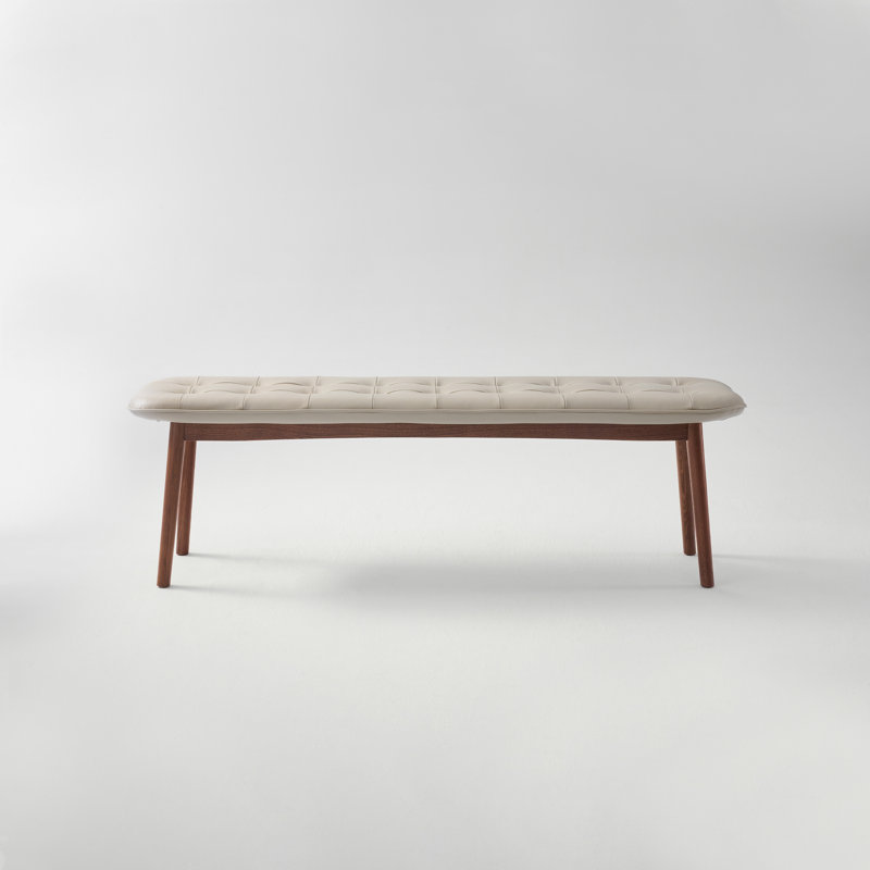 Bancs en bois massif, 55"W, Greige