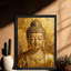 Statue noire de Bouddha rétro, art mural, impressions de style rétro-422246097