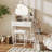 Vanity Desk Set With Led Lighted Mirror & Power Outlet, Makeup Table