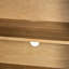 Buffet 4 portes, tablettes réglables, rangement, fabrication en bois massif, finition rétro spacieuse et patinée, patins
