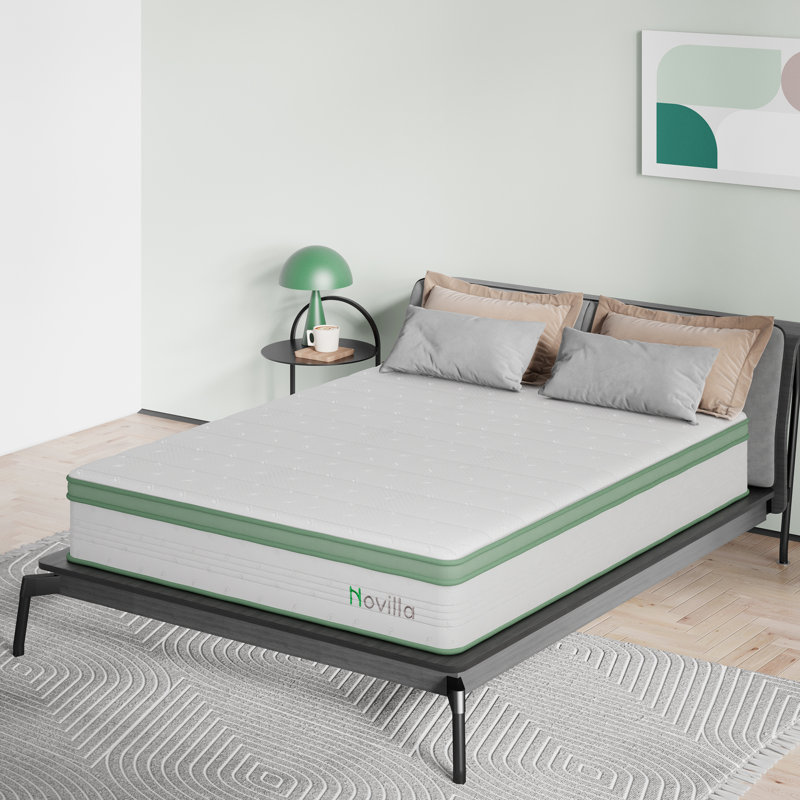 Matelas hybride moyen 12 po Novilla, Très grand lit, 12"