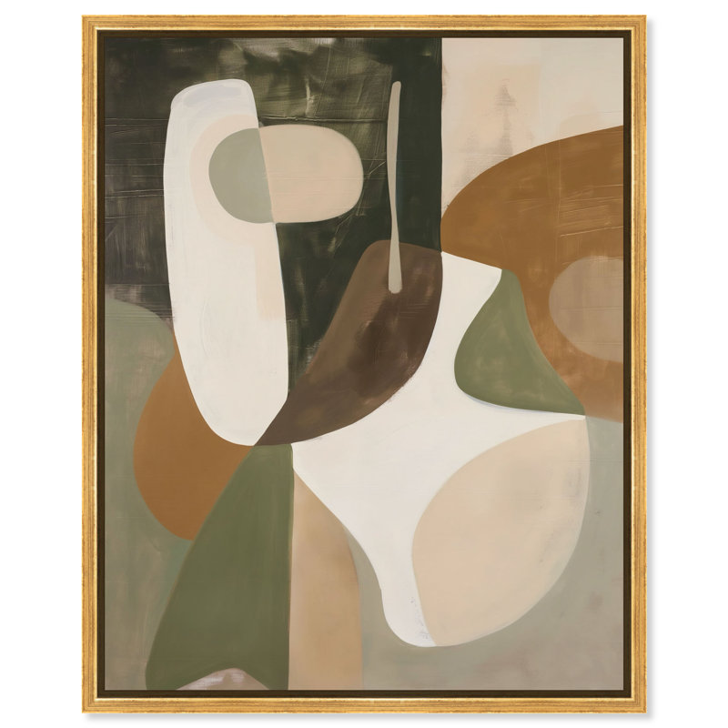 Dreamy Shape Pulse II Canvas Abstract Print by Oliver Gal, Black Frame, 16 x 20, 25"H x 21"W, Gold Frame