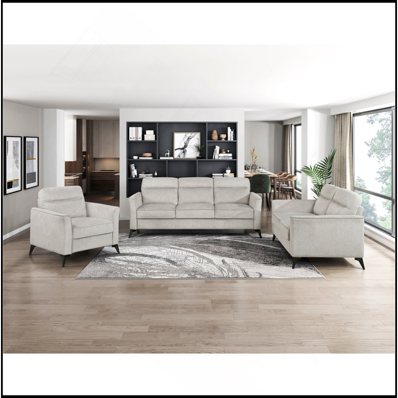Ensemble de canapé 3 pièces Modern Living, Blanc