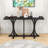 Wooden Console Table with Slender Curved Legs-1830976441
