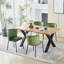 Pine Metal Base Dining Table