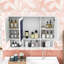Armoire de salle de bain murale à miroir - Rangement caché, tablettes réglables-257664961