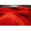 Tapis rouge en laine noué à la main de conception unique 9 pi 7 po x 14 pi New Age