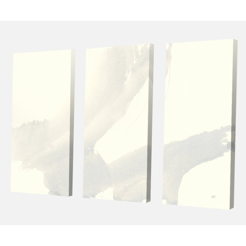 Minimal Geometric Zen III - Toile tendue, reproduction d'art à multiples images, H 32 po x l 48 po x P 1 po