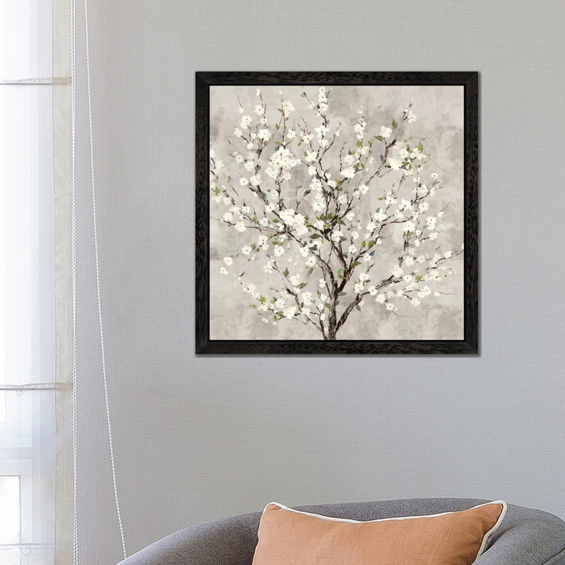 Bloom Tree by Asia Jensen - Print on Canvas, 66.04 cm H x 66.04 cm W, Black Framed