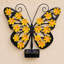 Lampe solaire décorative murale papillon, suspension extérieure en métal de 25 cm (9,8 pouces) pour jardin, terrasse, clôture ou cour.