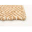 Tapis géométrique en laine beige Kilim