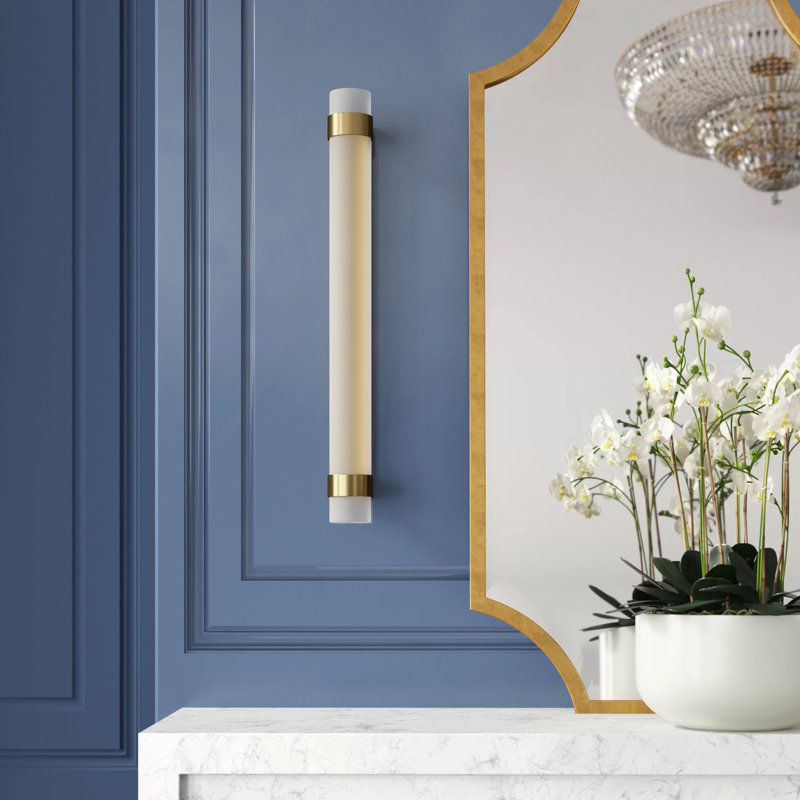 Ralph Lauren Barton 1 Light Corner Wall Light, Polished Nickel, 30" H x 3" W x 4" D