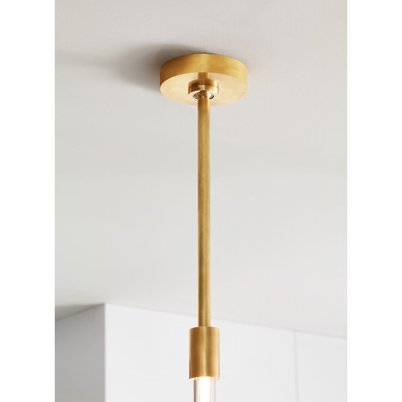 Phobos 1 - Light LED Pendant, Natural Brass