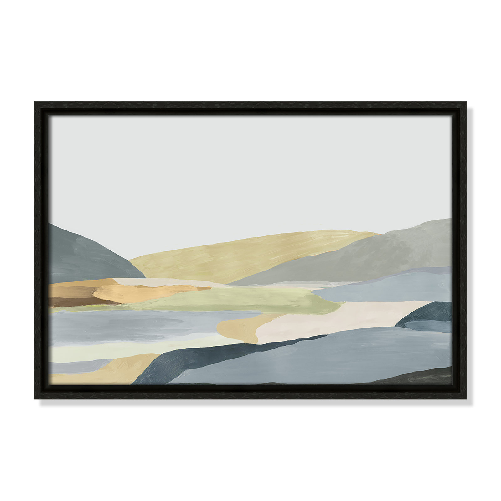 Blair "Warm Hills II" Painting, 13.5" H x 19.5" W x 2" D, Espresso Canvas