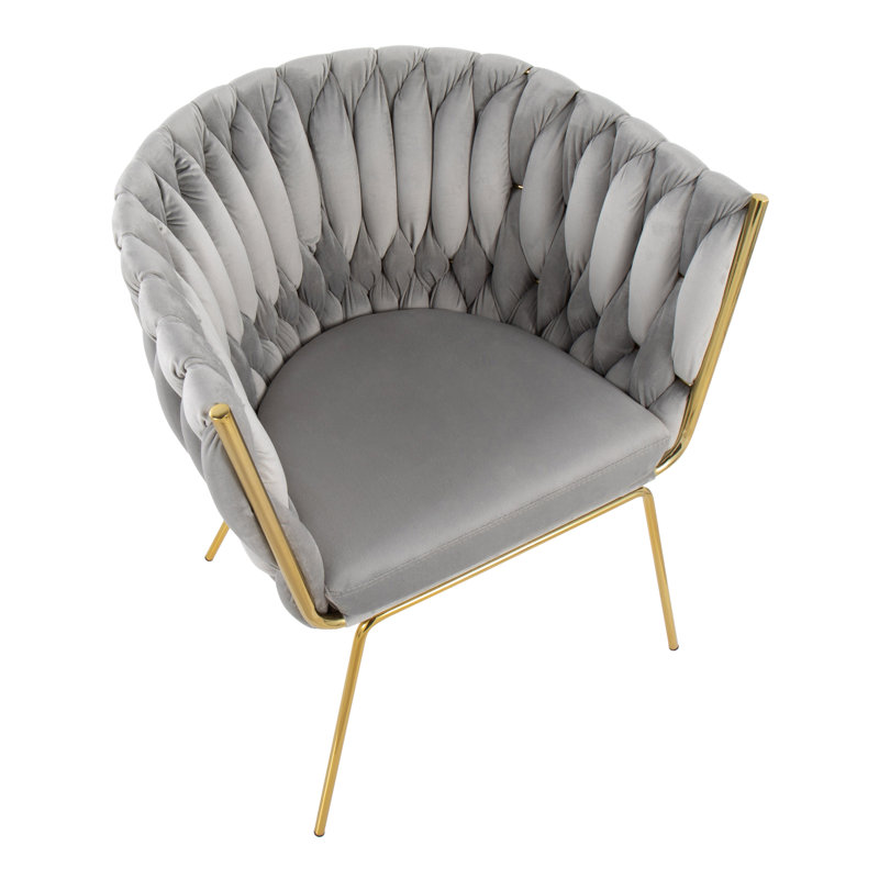 Dietrich Velvet Side Chair, Silver Velvet