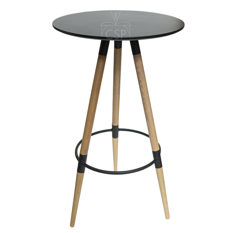 Leyva Extendable Round Dining Table, Black