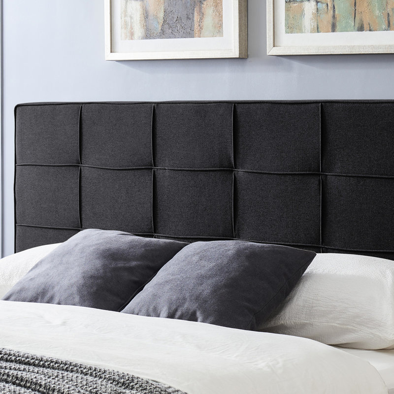 Tête de lit contemporaine très grand avec tissu noir et lit ajustable