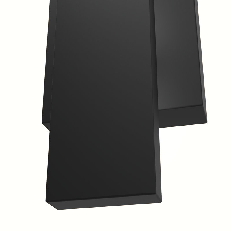 Hunter x Jasmine Roth Canoga Modern Integrated LED Small Sconce Wall Light Fixture, Matte Black