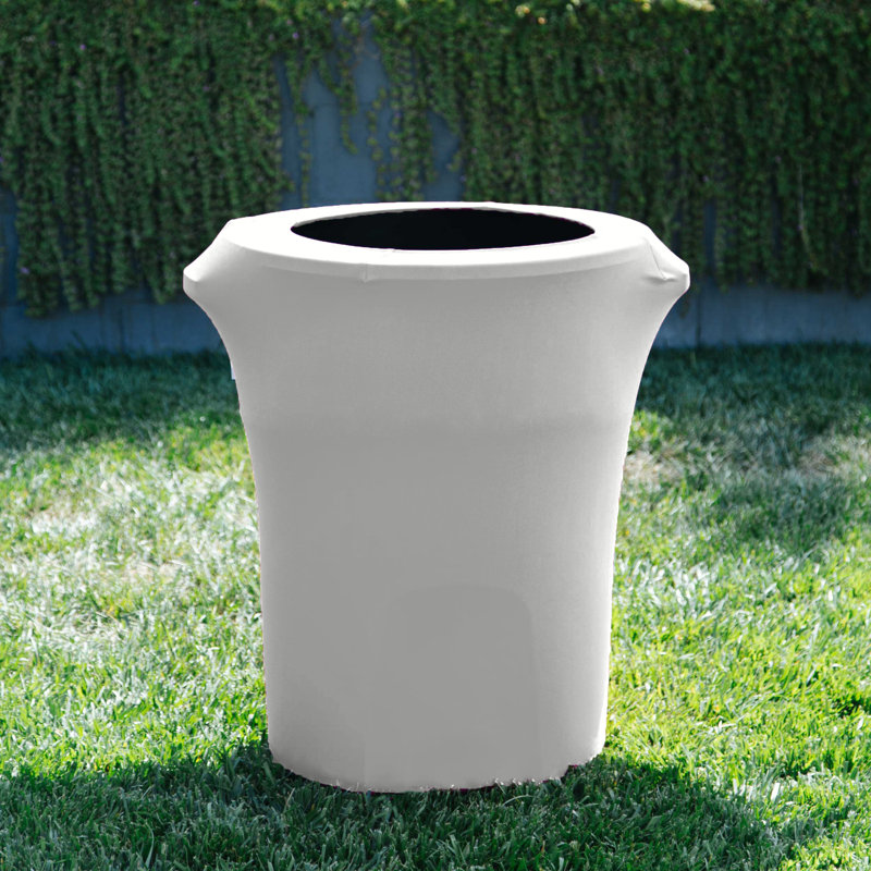 Housse pour poubelle extensible en élasthanne, Blanc