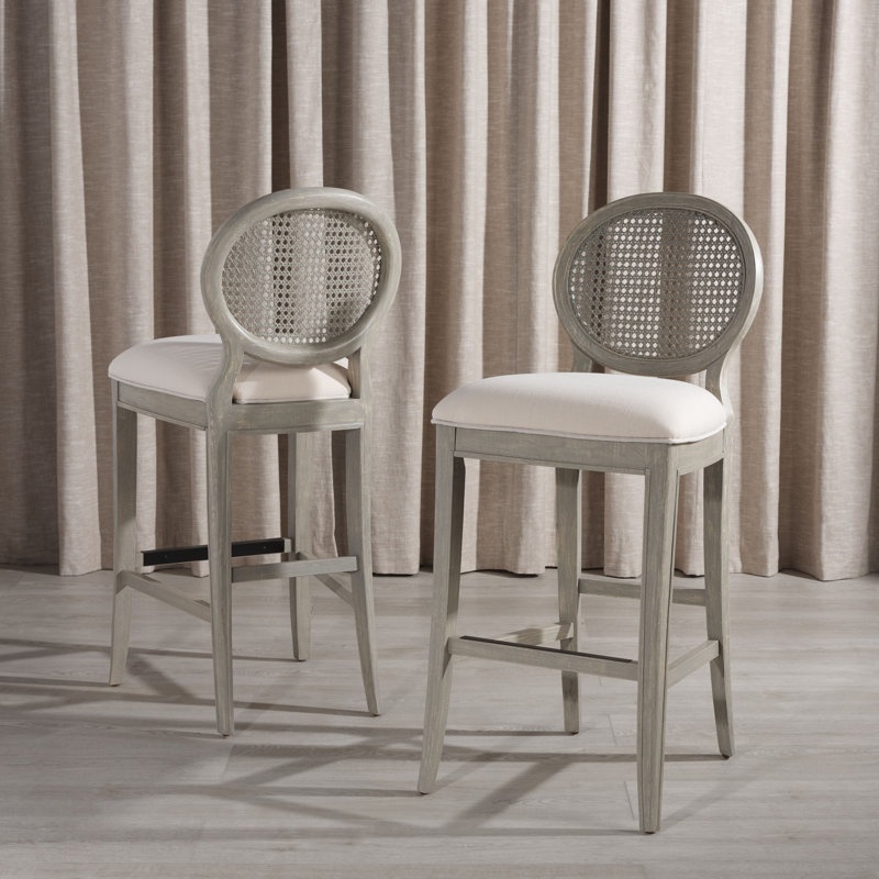 Tabouret de bar et de comptoir Karlee, Gris rustique, Tabouret de bar (siège d'une hauteur de 31 po)
