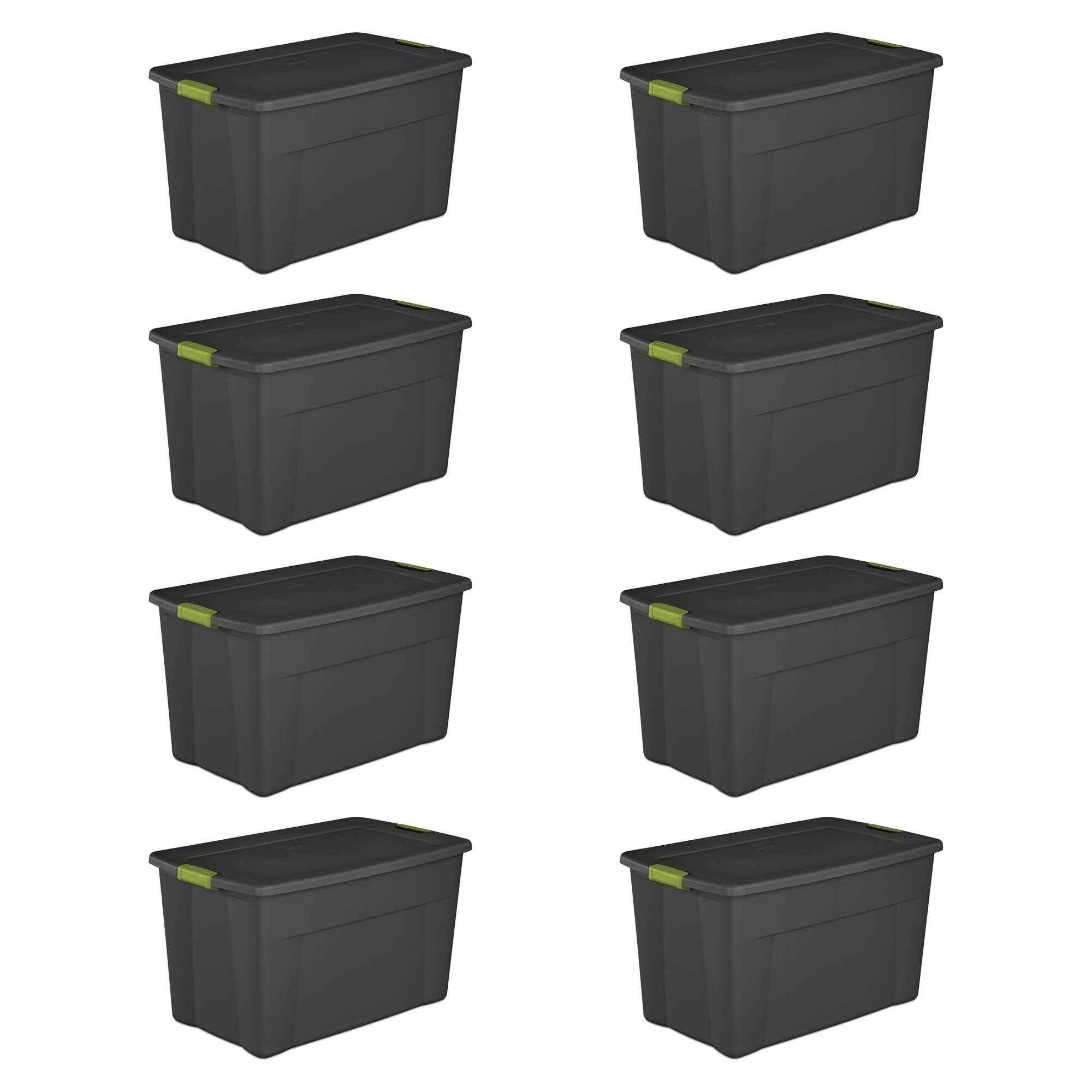 Sterilite 18 Gallon Tote Box, Pack of 8 - Gray for sale online