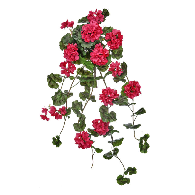 Plante géranium suspendue 36 po UV Natural Touch