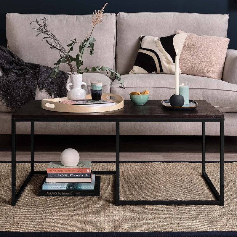 Kalyssa Frame Coffee Table, Matte Black