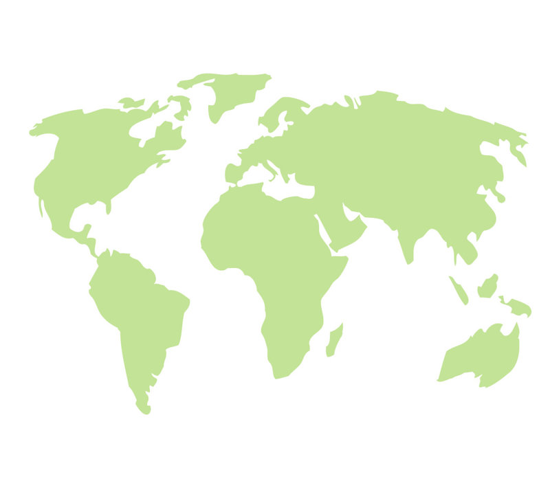 Décalcomanie murale carte du monde, H 22 po x l 32 po x P 0,01 po, Tarte à la lime