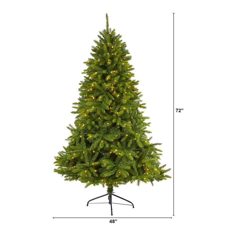 Lighted Artificial Spruce Christmas Tree, 6' H