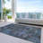 Machine Washable Indoor/Outdoor Chantille ACN1109 Teal Rug-109485314