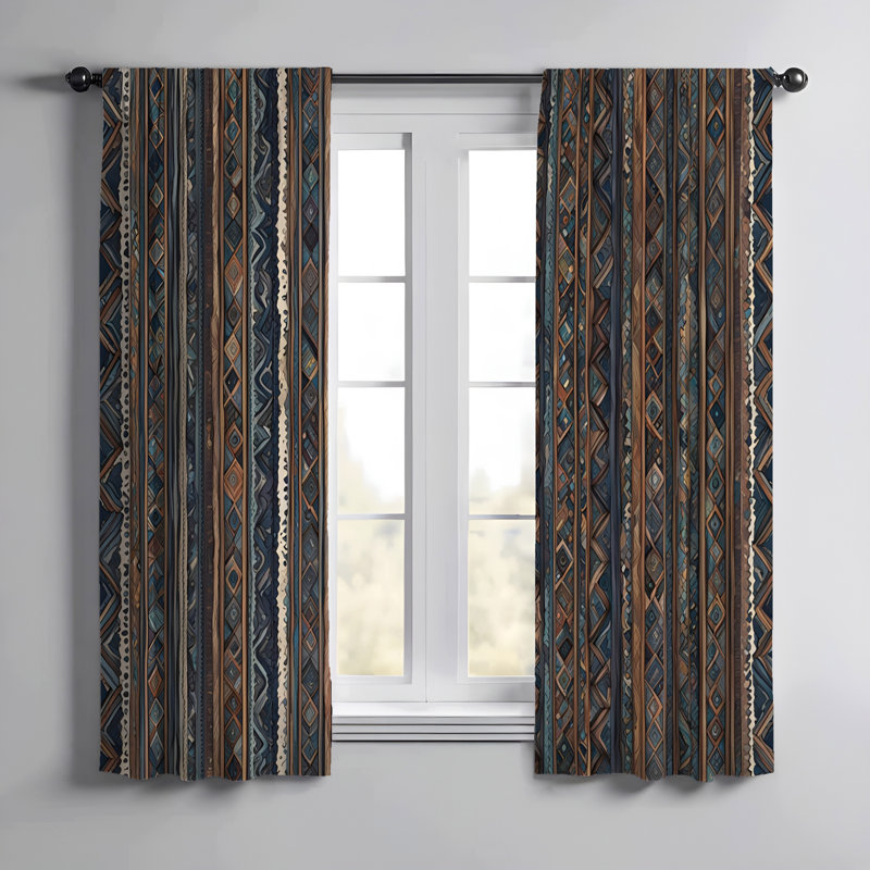 Paire de rideaux semi-transparents Elissavet, L 40 po x L 82 po