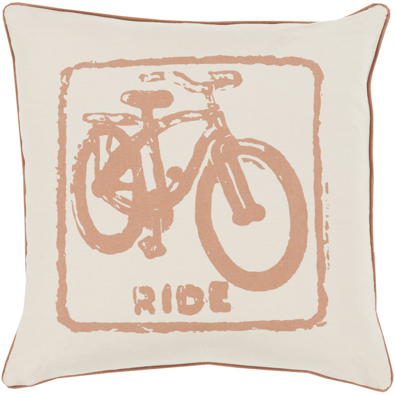 Housse de coussin 100% coton Big Kid Blocks, 22 po x 22 po, Brun clair / beige, Polyester